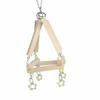 1PC Wood Parrot Swing Toy Hanging Climbing Ladder Bird Perch Stand Blocks Chew Toys For Budgie Cockatiel Conure Cage Accessories