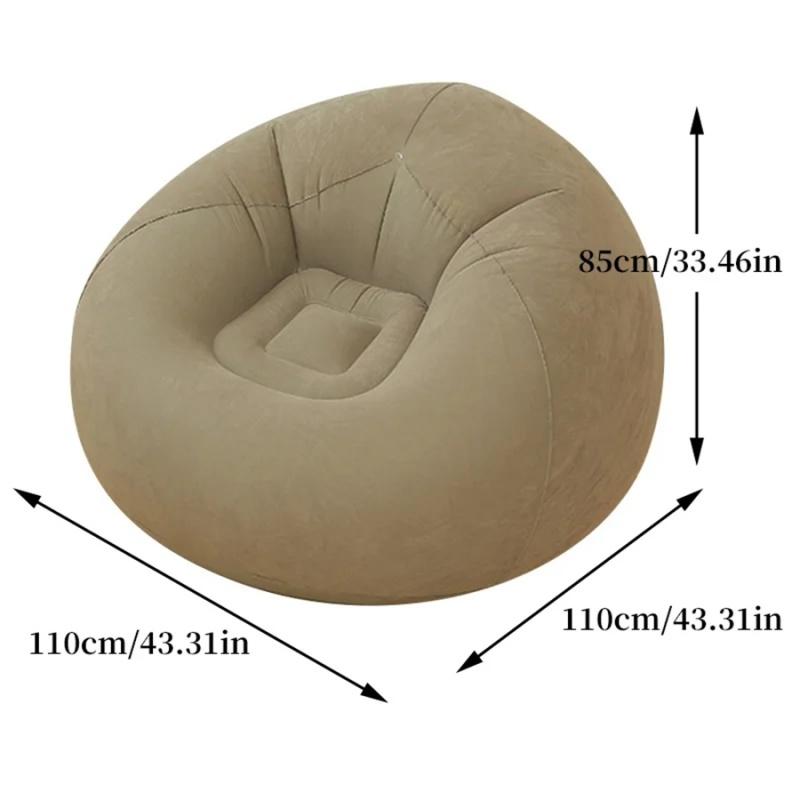 Lazy Inflatable Sofa Chair Living Room Folding Tatami Single Lounger Sofa Home Decoration Bean Bag Chair Outdoor Casual Sofa Bed