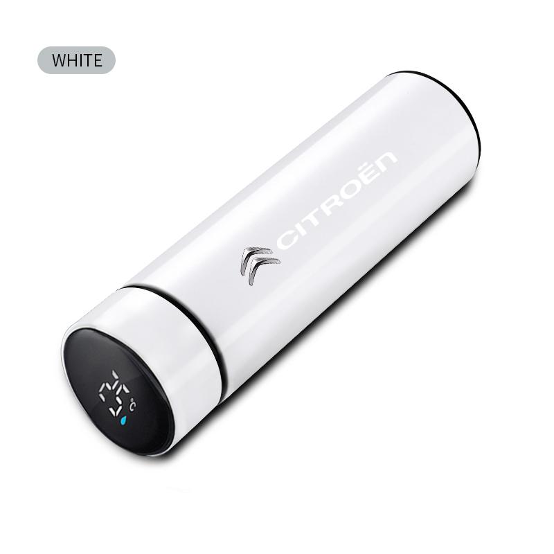 New Car Smart Thermos Mug Insulation Cup Led Digital Temperature Display For Citroen C4