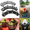 12pz Involucri per Cupcake di Halloween Ragnatela Involucri per Cupcake Carta per Muffin Decorazioni Topper per Torta Forniture per Feste a Tema Halloween