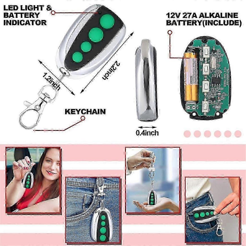 4 Pcs TOPENS M12 Garage Door Remote Control for Automatic Swing Gate Opener