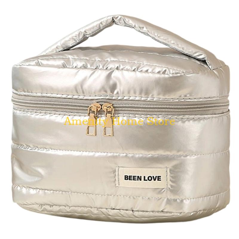 F26C Waterproof Makeup Bag Large Capacity for Lipsticks and Skincare Travel Toiletry Organizers Oxfords Fabric Builds