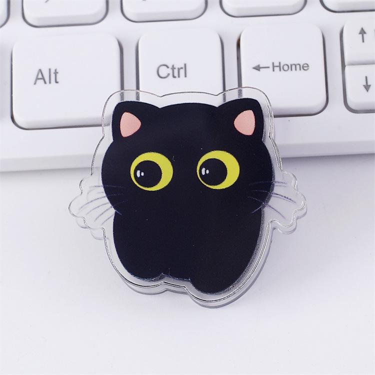 Black Cat Cartoon Acrylic Double-Sided Snack & Journal Sealing Clip