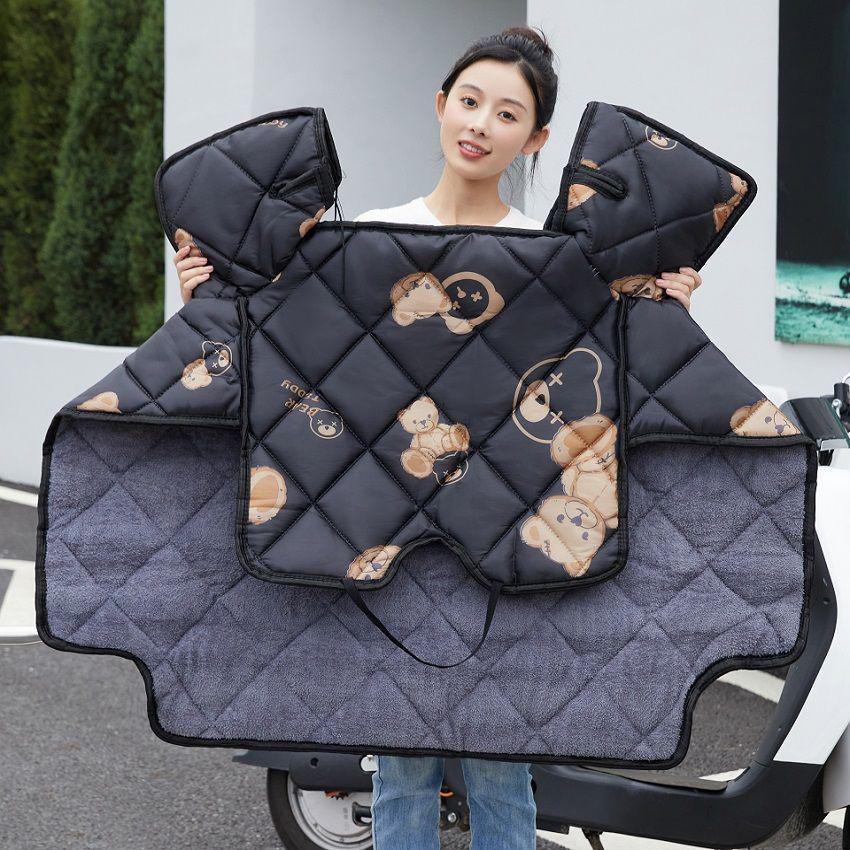 Universal All-Season Waterproof Electric Vehicle Windshield Cover - Plush, Thickened & Windproof for Winter Use