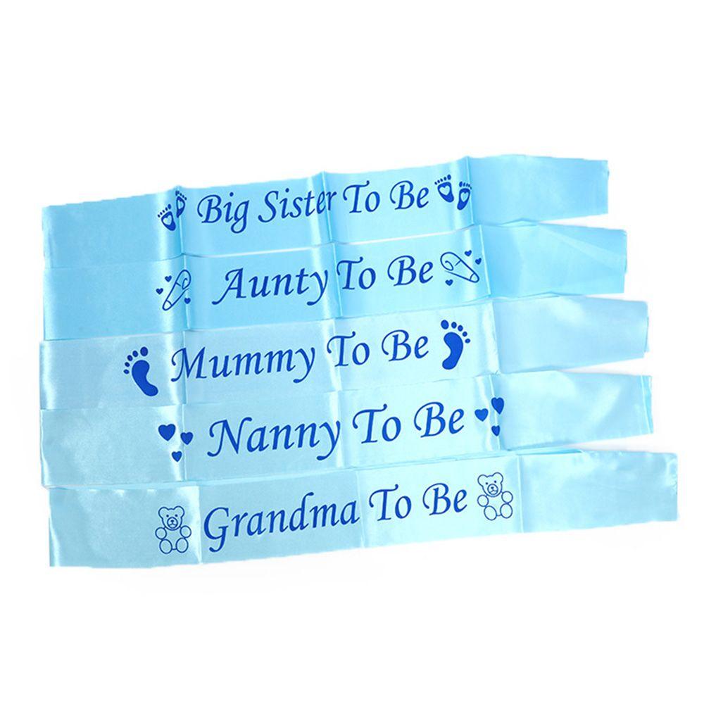 2019 New Newborn Party Decoration Baby Shower Sash Boy Girl Footprint Mom Favor Gift