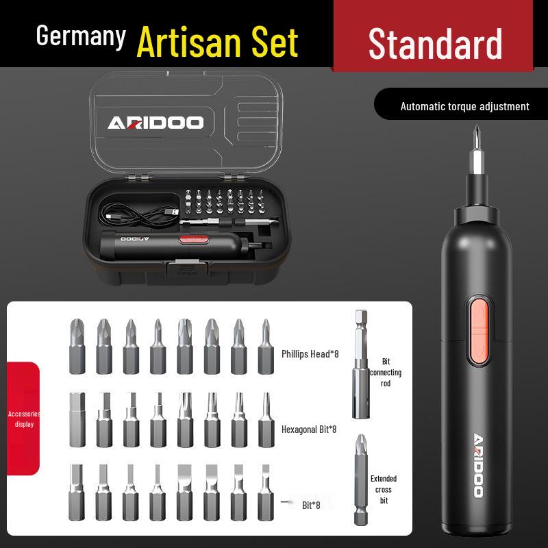 German Rechargeable Hand-Automatic Electric Screwdriver Set - Small Household Lithium Battery Tool