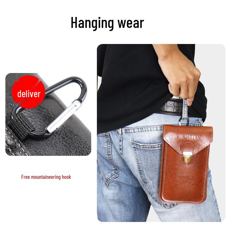 Bolsa de Cintura Impermeável Ultrafina para Celular Masculino - Coldre Multifuncional com Passador de Cinto, Leve e Moderno para Uso ao Ar Livre
