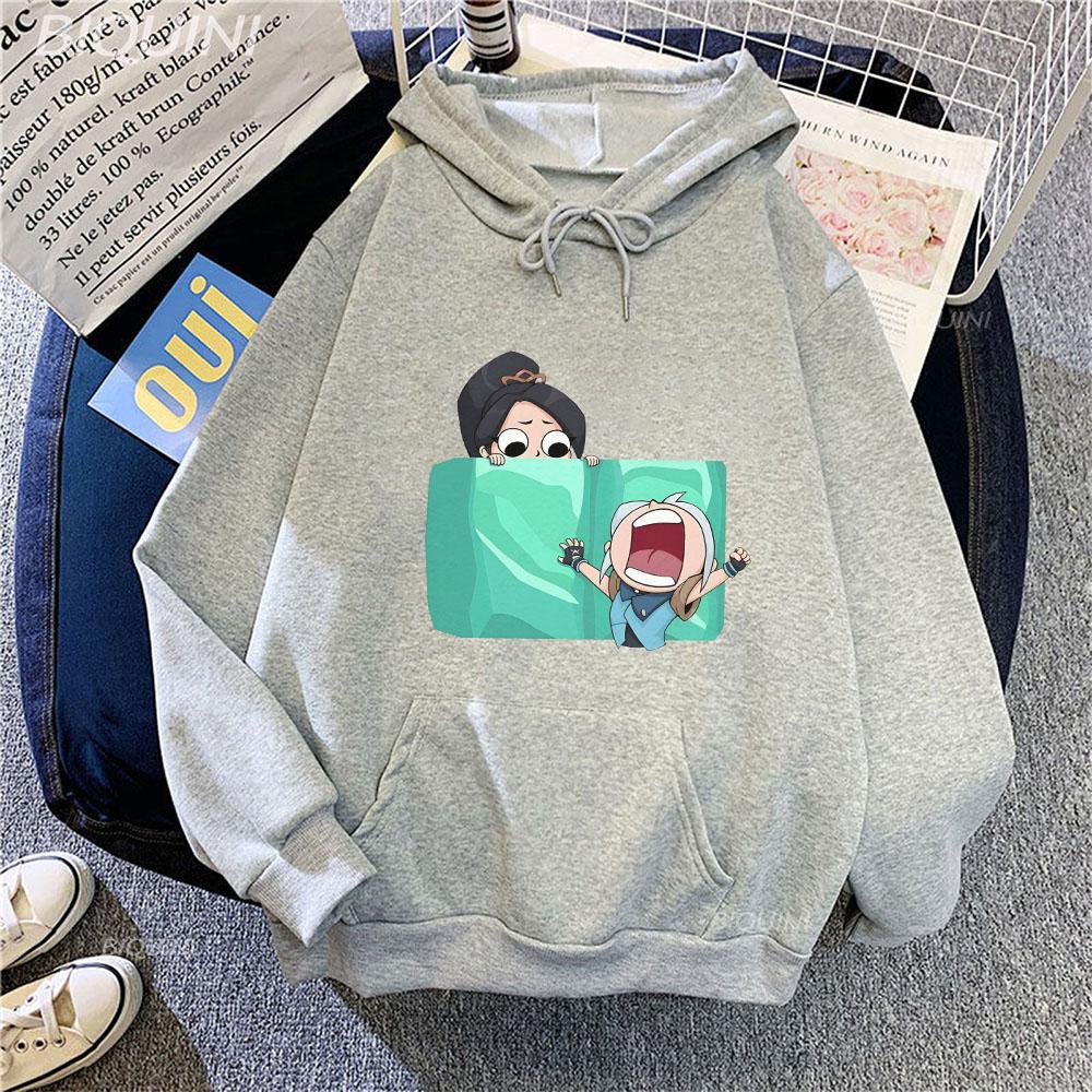 Jett Grafik-Hoodies für Teenager-Mädchen VALORANT Sweatshirt Winter Warm Damen Mann Unisex Lässige Übergroße Sweatshirts Pullover