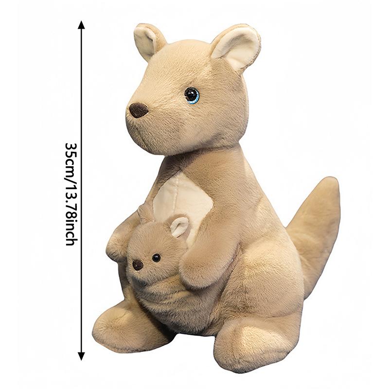 Plush Kangaroo Stuffed Animal - 11 Inch Soft Fluffy Toy For Kids Boys Girls Gift
