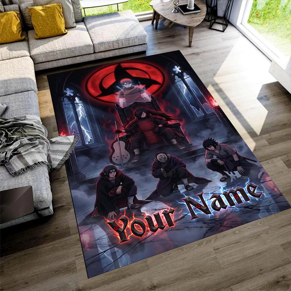 Naruto Character Customizable Name Area Rug Perfect for Dormitory Entryway Outdoor Hallway Antislip Carpet Office home decor Perfect Gift for Women/Me