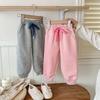 Kinder Herbst- und Winter-Sweathose, lockere und vielseitige lässige Sporthose für Jungen und Mädchen, Baby-Plüsch-Langhose