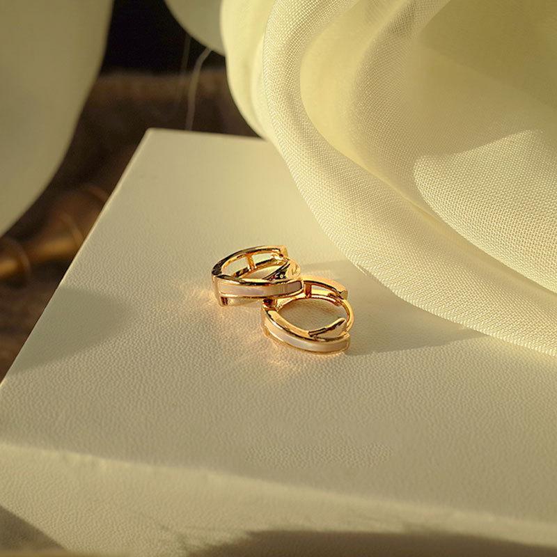 Серьги-кольца с крестом, личность, ретро-мода, минимализм, темперамент, высококлассные, элегантные, классические украшения, женские, трендовые, в подарок