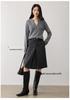 V-neck Half-Zip Multi-Button Cashmere Knit Base Layer for Autumn/Winter