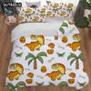 Cute Cartoon Dinosaur Print Polyester Bedding Sets Child Kids Covers Boys Bed Linen Set For Teens King Size Bedding Set