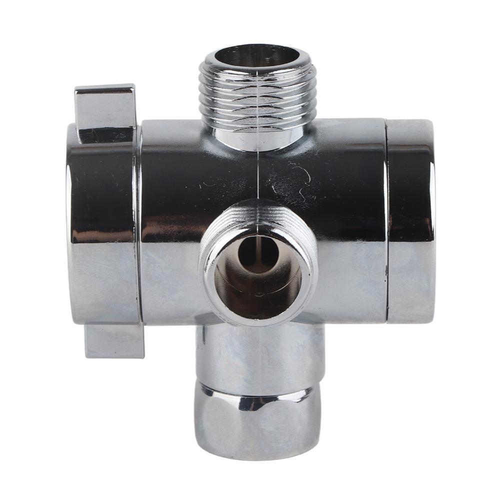 G1/2 Inch Thread Shower Diverter Valve Chrome Finished Bidet Diverter Valve  Bathroom  Use