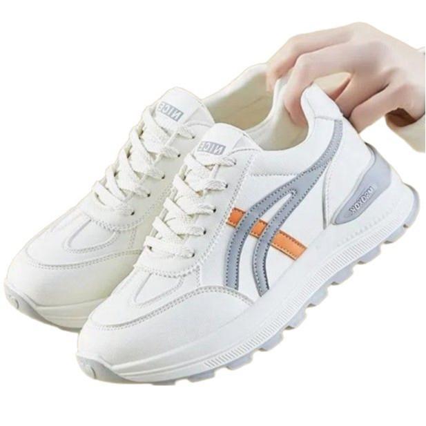 

Туфли женские 2025 весна и осень взрывной фронт шнуровка дышащие удобные толстая подошва удобные нескользящие универсальные туфли повседневная обувь 41 серый