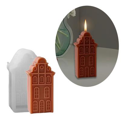 3D Haus Kerzenform Kaminhaus Silikonformen Ornamentformen Gussformen Handgemachte Gipsformen Bastelbedarf