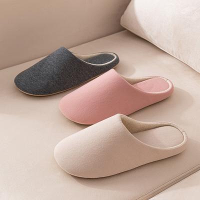 Japanese Silent Slippers Indoor Home Bedroom Wooden Floor Four Seasons Soft Bottom Warm Breathable Autumn and Winter Cotton Slippers