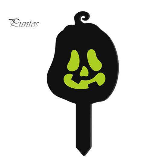 Festive Halloween Holiday Decor Pumpkin Yard Sign with Stake, Glow In The Dark Reusable Garden Spooky Silhouette Stake for Outside Patio Lawn Stakes
