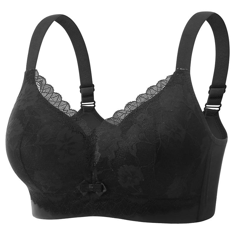New lace anti-light large-size underwear women's thin sexy anti-sagging breast adjustment bra cover