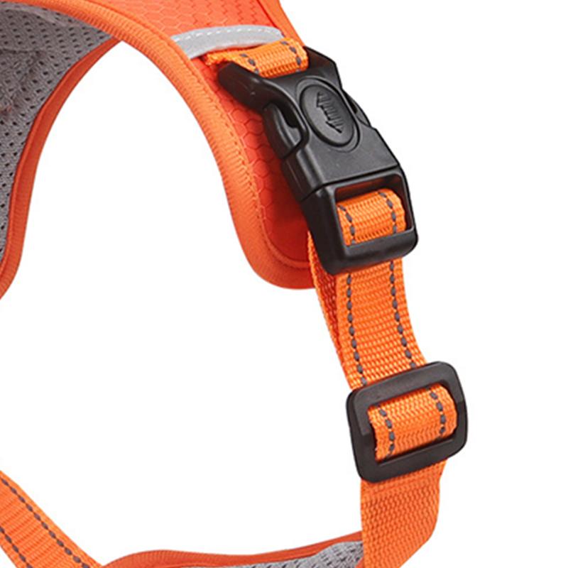 Pet Harness Leash Reflective Adjustable Breathable Safe Dog Walking Vest Belt for Travel Outdoor