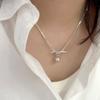 Cold Wind Light Luxury Simple Ball Pendant Necklace Female Wind Niche Simple Versatile Collarbone Chain