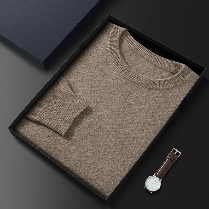 2025 Crew Neck Cashmere Shirt Warm Knitted Bottom Sweater Fashion Versatile Sweater