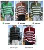 LeKasha Mink Cashmere Half-Zip Color Block Stripe Sweater