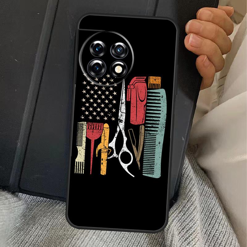 Barber Shop Hair Stylist Tools Case For OnePlus 13T 10T 8T 10R 12R 13R 15 13 12 11 10 9 Nord CE 5 2 3 4 Lite N20 N30 Cover