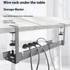 Heavy Duty Retractable Cable Organizer Tray - Iron Under Desk Cord Management for Office Home