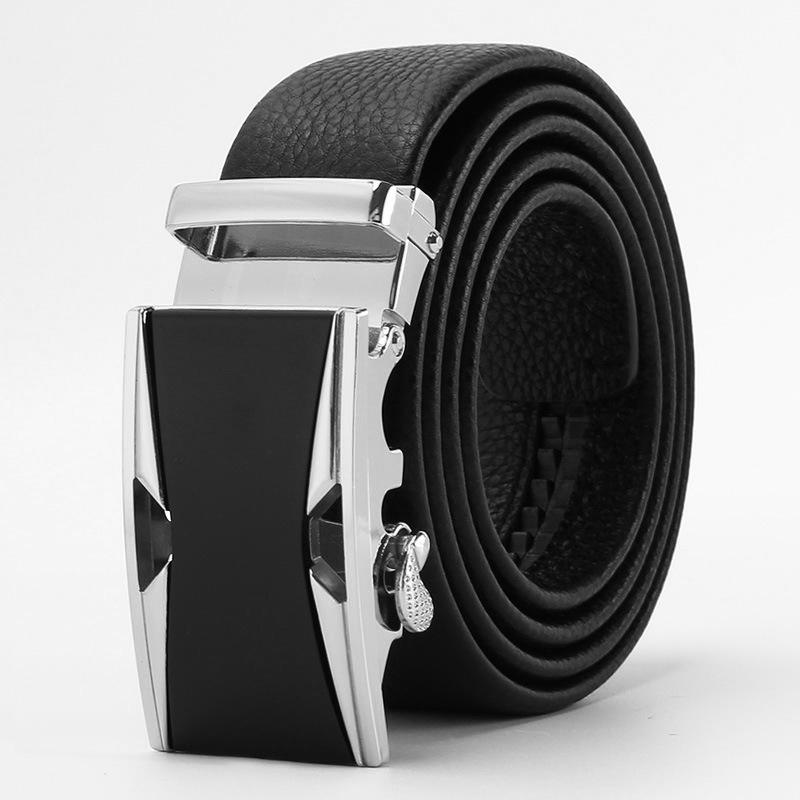 Men's Head Layer Leather Belt High End Automatic Buckle Belt Business Versatile Cowhide Belt