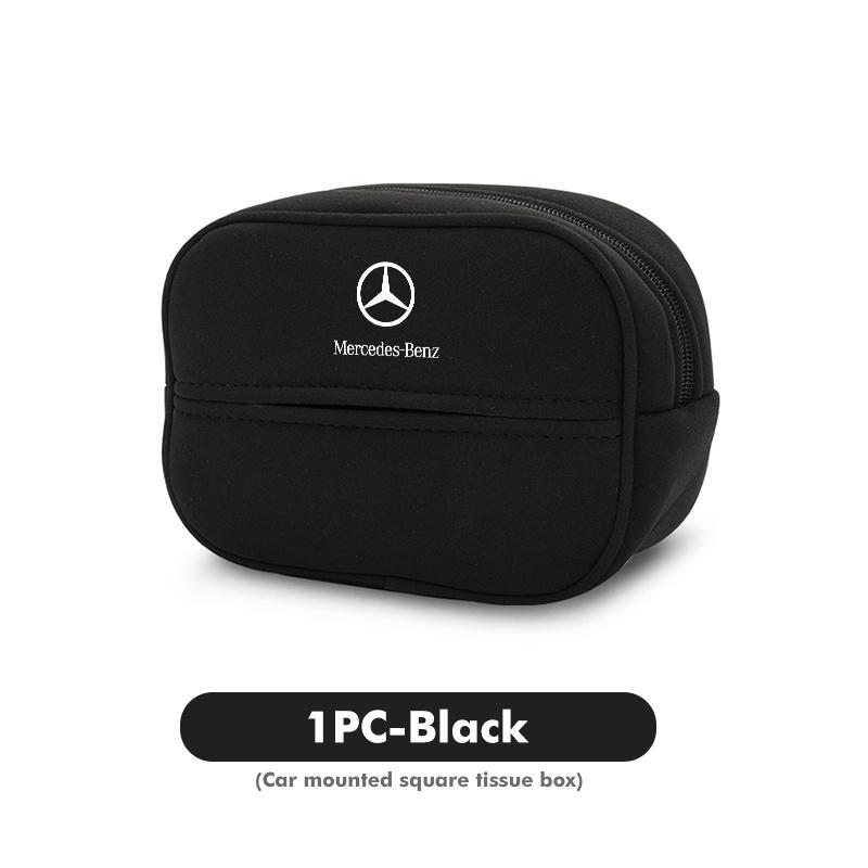 

Suede Car Paper Holder Tissue Headrest Hanging Box Accessories For Mercedes Benz W202 W212 W126 W140 W168 W177 CLS GLE GLC GLS