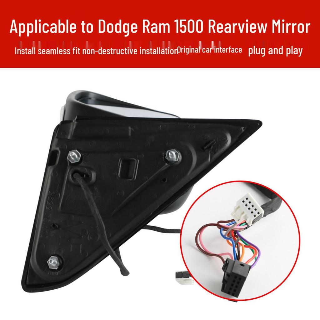 Fit for 2013-2018 Dodge Ram 1500 Left & Right Rearview Mirror Assembly (US Spec).