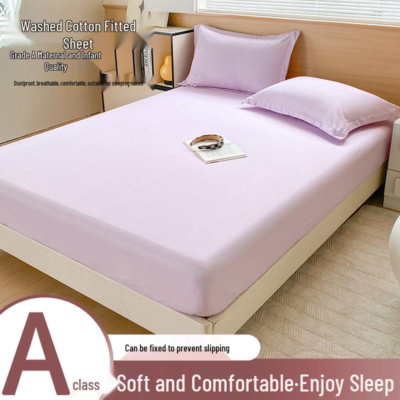 Nanjiren Washed Cotton Non-Slip Fitted Bedspread & Mattress Protector
