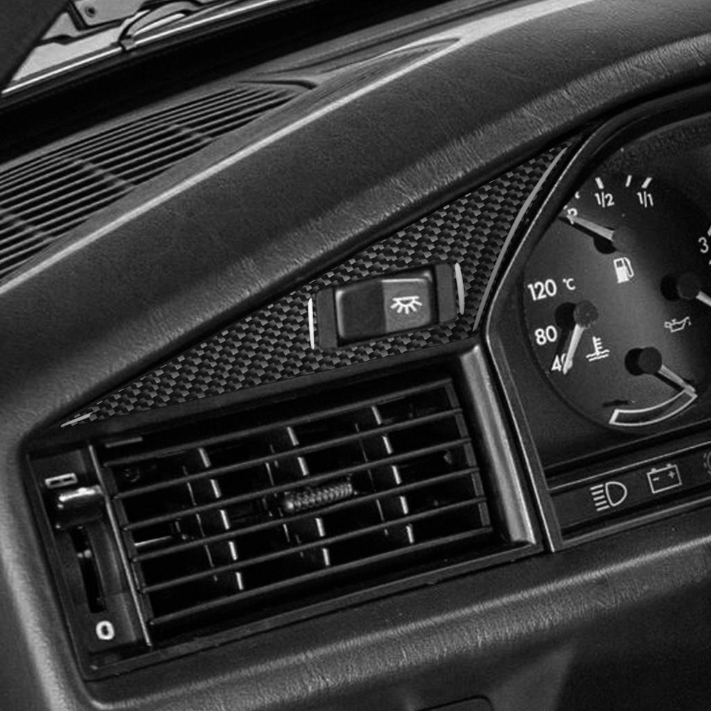For Mercedes-Benz W201 190 190E 190D 1982-1993 Carbon Fiber Central Control Instrument Panel Trim Set Car Accessories Sticker