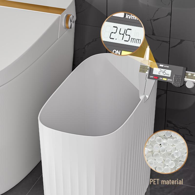 Push-Top Large Capacity Trash Can for Bathroom, Kitchen, or Living Room