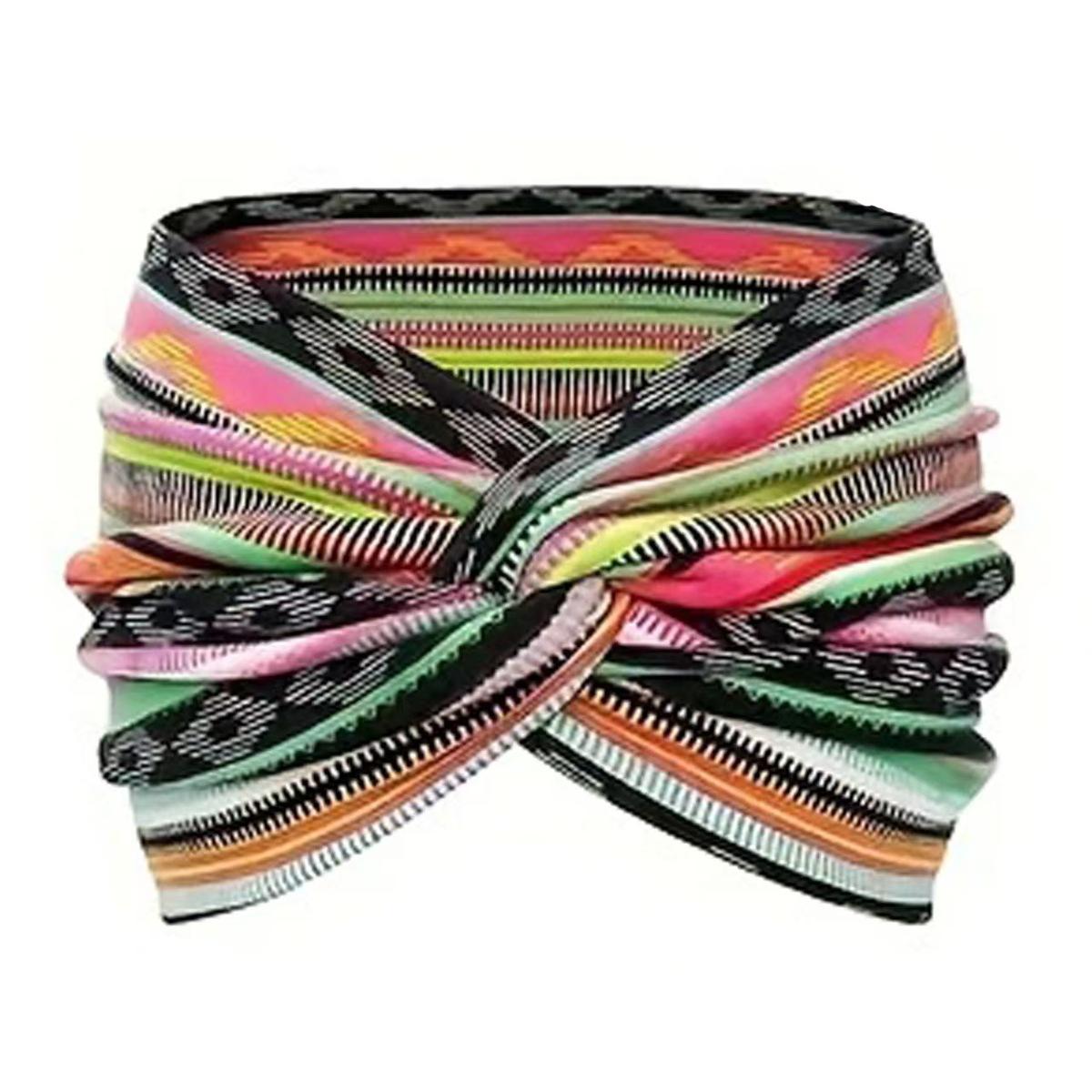 

Ультраширокая женская эластичная повязка для волос с узлом-крестом для йоги и спорта, стильный аксессуар для волос, повязка на голову для любителей фитнеса