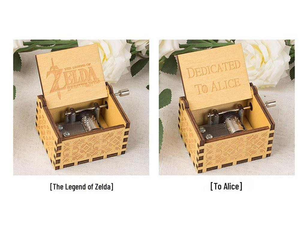 Handkurbel Harry Potter Schloss im Himmel Massivholz Spieluhr - Frohe Weihnachten für Alice