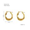 Vintage Geometric Irregular Stainless Steel Twist Hoop Earrings