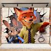 Zootopia 2 Arazzo Decorazione per la Casa Appeso a Parete per Camera da Letto Soggiorno Decorazione Multi-Scena Multi-Dimensioni Decorazione Personalizzata per la Stanza