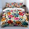 "Colorful Numbers Pattern Set for Decor" Exquisite Three-piece Bedding Set Gift for Kids and Adults