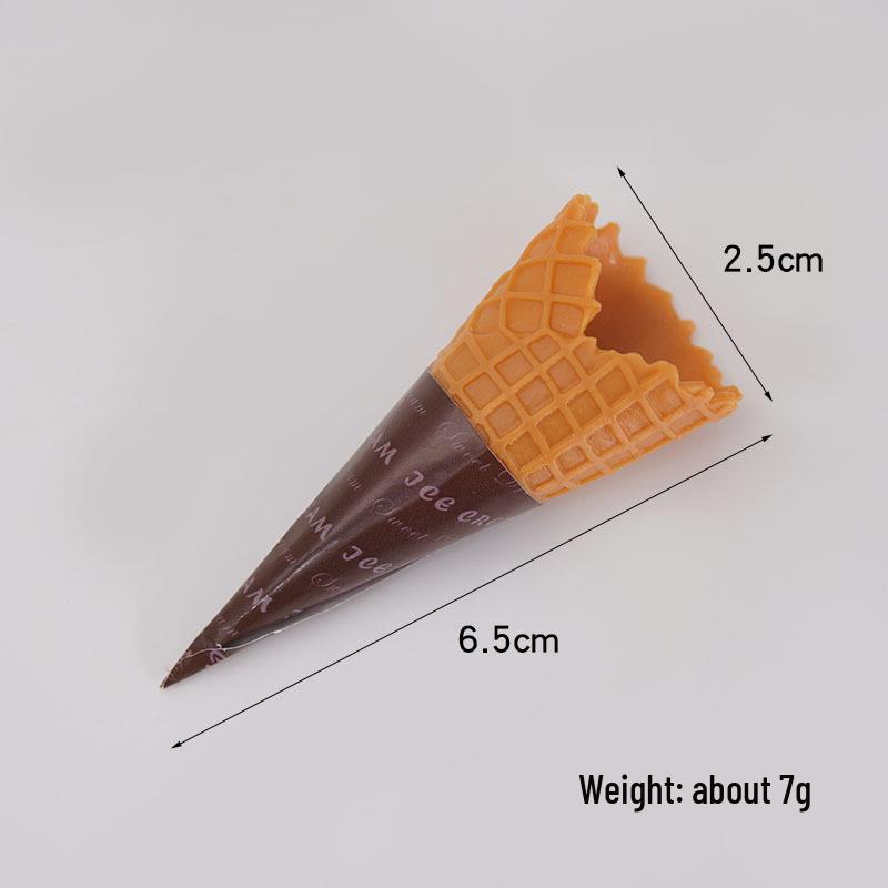 Creative DIY Miniature Crispy Egg Cone Ice Cream Model Toy