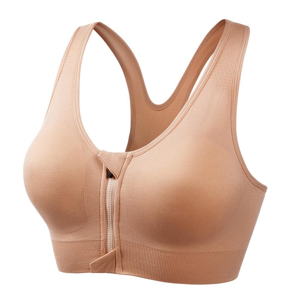 Front Zipper Sports Women's Bra Sexy Underwear Adjustable Strap Running Gym Fitness Brassiere Shockproof Breathable Without Underwire Bralette