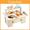 Kids Wooden Dining Role Play Toy With Ice Cream And Bbq Stand For Educational Interaction