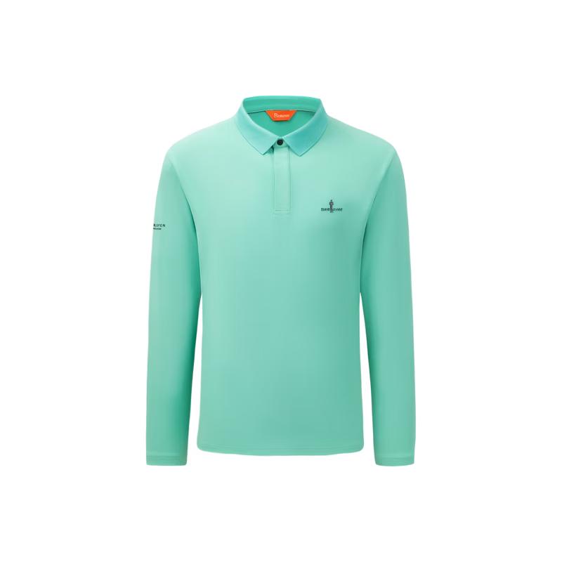 Biyinlefen Men s Business Casual Fade-Resistant Long Sleeve Polo Shirt XXL
