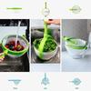Salad Spinner Scratch Resistant Nylon Swivel Colander With Collapsible Handle