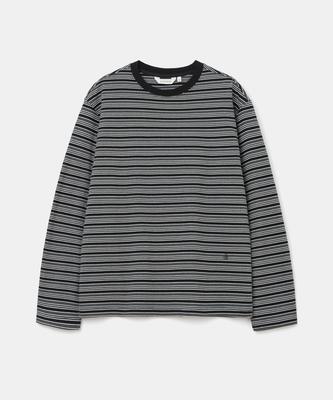 UNIFORM BRIDGE Mehrfarbig gestreiftes L/S T-Shirt Schwarz