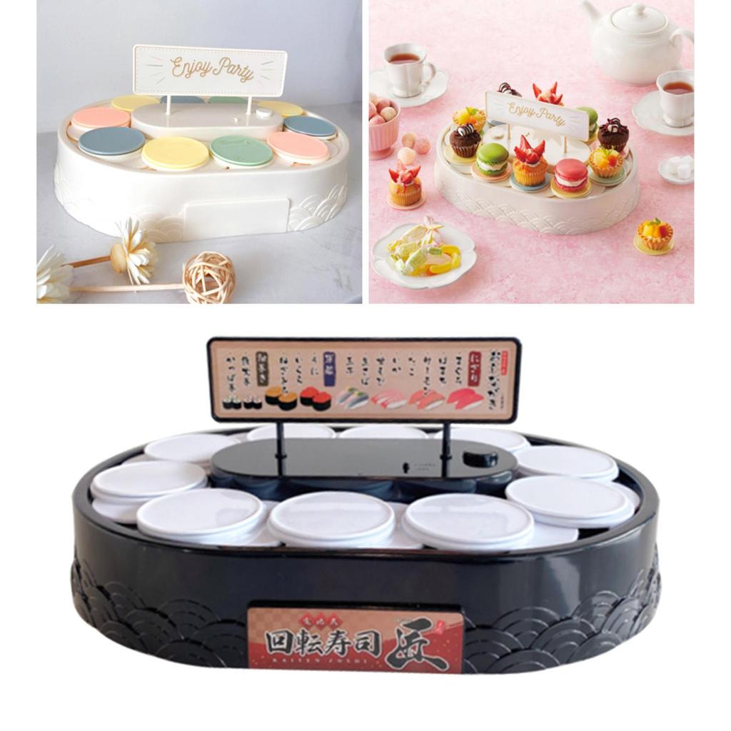 Battery Operated Rotary Macaron Cupcake Stand 10 Tray Chocolate Sushi Tray