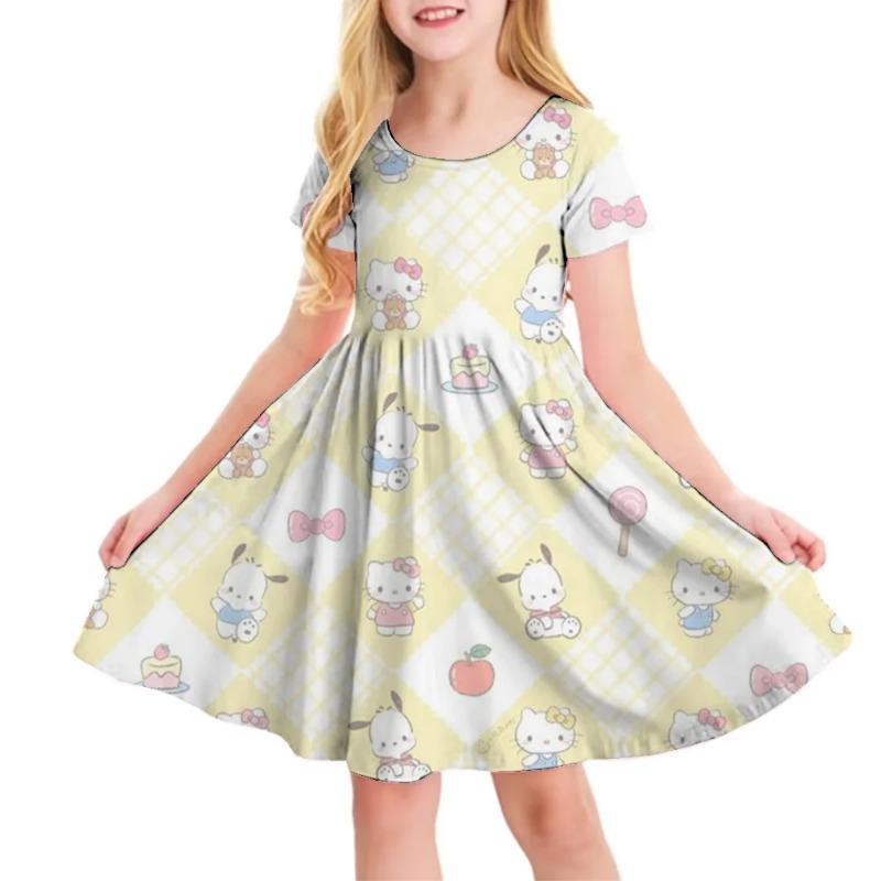 3D Printed Sanrio Hello Kitty Fashion Cartoon Pattern Cute Short Sleeved