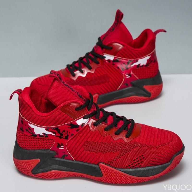 Men's Basketball Shoes New Lace Up Soft Soled Trendy Casual Design Sports Color Blocked Vulcanized Shoes Zapatillas De Deporte